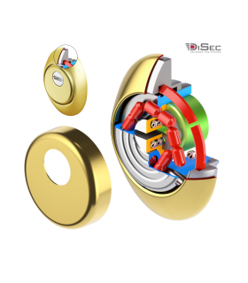 Défense blindée Disec Diamond pour porte blindée avec entraxe de cylindre européen 38 mm pour Cisa Mottura Securemme