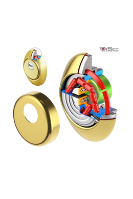 Defensor blindado Disec Diamond para puerta blindada con cilindro europeo distancia entre ejes 38 mm para Cisa Mottura Securemme
