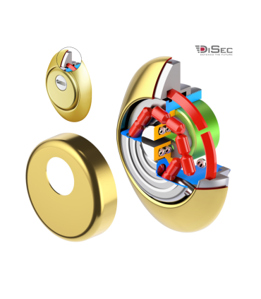 Défense blindée Disec Diamond pour porte blindée avec entraxe de cylindre européen 38 mm pour Cisa Mottura Securemme