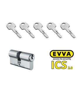 European Security Cylinder EVVA ICS 5 Keys Clutched various sizes