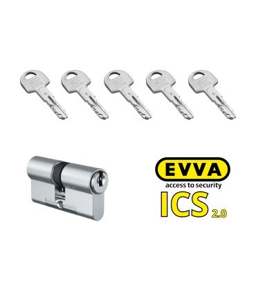 Cilindro europeo di sicurezza EVVA ICS 5 Chiavi Frizionato varie misure