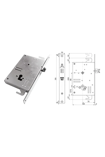 Kit completo de cerradura cilindro europeo puerta de seguridad para Vighi