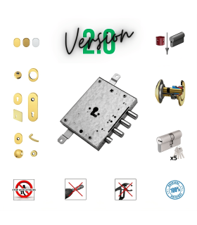 Kit serratura completo porta blindata a cilindro europeo per Albert Export Gardesa