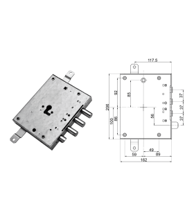 European cylinder armored door lock for Albert Export Gardesa