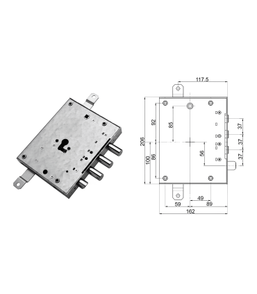 European cylinder armored door lock for Albert Export Gardesa