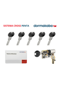 Kaba Penta Cross Lam cylindre de sécurité européen 5 clés à friction différentes tailles