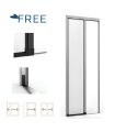 FREE SILENT Seitliches Moskitonetz mit Kette und 4mm Schiene geeignet für Türen und Fenster