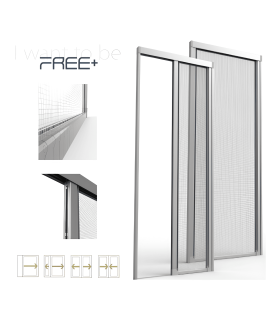 copy of FREE SILENT Seitliches Moskitonetz mit Kette und 4mm Schiene geeignet für Türen und Fenster