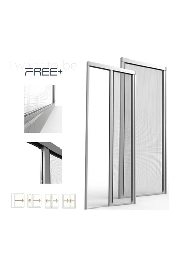 Moustiquaire FREE SILENT PLUS avec réservoir fermé et guide de 3 mm, adaptée aux portes