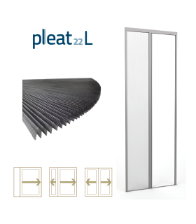 Pleat22L Moustiquaire latérale plissée pour petits espaces 22mm convenant aux portes et fenêtres