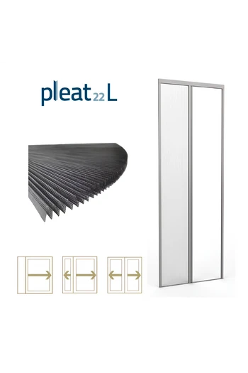 Pleat22L Side pleated mosquito net for small space 22mm suitable for door and window