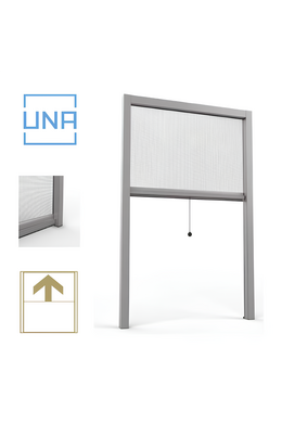 Moustiquaire verticale étanche au vent et aux intempéries, système Soft Push&Clouse adapté aux fenêtres.