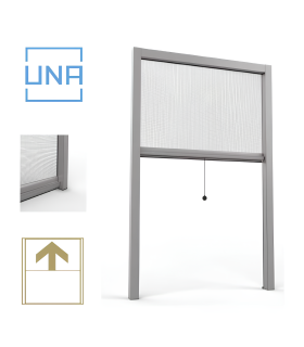 Una mosquitera vertical resistente al viento y a la intemperie Sistema Soft Push&Clouse adecuado para ventanas