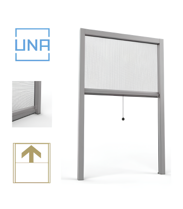 Una mosquitera vertical resistente al viento y a la intemperie Sistema Soft Push&Clouse adecuado para ventanas