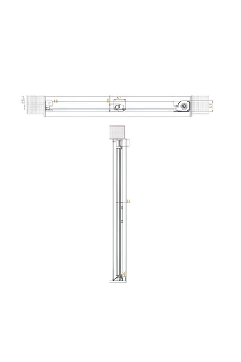 PRIME L Mosquitera lateral con muelle y barra antiflexión para puerta peatonal