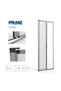 PRIME L Mosquitera lateral con muelle y barra antiflexión para puerta peatonal