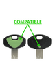 Key caps incorporated for CIPIERRE BUNKER LOCKS of various colors and compatible with various key models