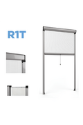 R1T Vertical spring roll-up window mosquito net with telescopic rail