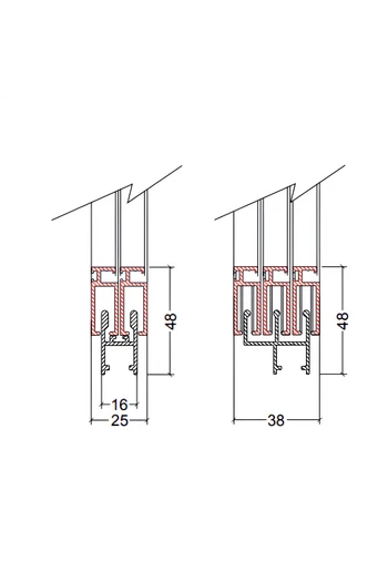 FIXED VERTICAL Sliding panel guided up-and-down mosquito screen up to 3 panels per window