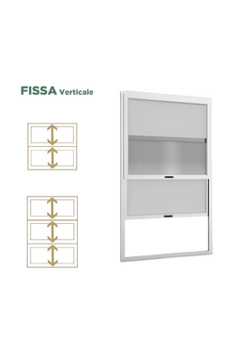 FIXED VERTICAL Sliding panel guided up-and-down mosquito screen up to 3 panels per window