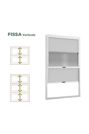 FIXED VERTICAL Sliding panel guided up-and-down mosquito screen up to 3 panels per window