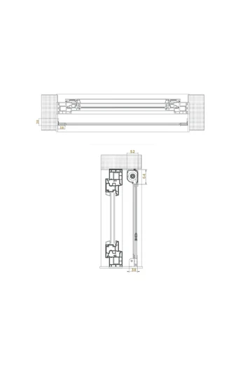 R4/C4 Vertical roll-up chain mosquito net for window or patio door
