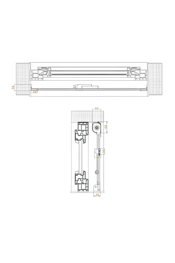R-Easy/C-Easy vertikal aufrollbares Ketteninsektenschutzgitter mit Spannfeder für Fenster oder Terrassentür