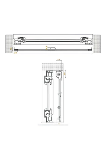 R6/C6 Mosquitera vertical de muelle con cierre de trinquete para ventana