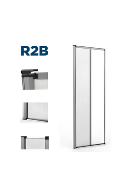 R2B Zanzariera molla Laterale avvolgibile per porta con guida calpestabile