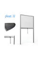 Pleat22V Mosquitera plisada vertical para espacios reducidos 22mm adecuada para Ventana