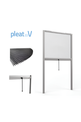 Pleat22V Vertikales plissiertes Insektenschutzgitter für kleine Räume 22mm geeignet für Fenster