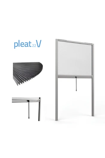 Pleat22V Vertical Pleated Insect Screen for Small Spaces 22mm Suitable for Window