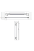 Pleat22V Zanzariera Verticale plissettata per spazi ridotti 22mm adatto per Finestra