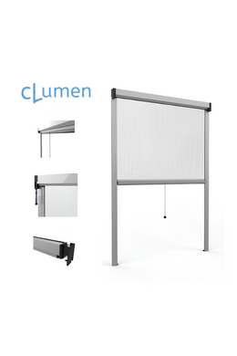 C-LUMEN Mosquitera vertical Cortaviento Sistema Push&Clouse apto para ventanas