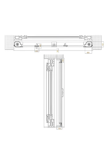 R10/C10 Mosquito net spring side opening central roll up door