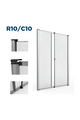 R10/C10 Mosquito net spring side opening central roll up door