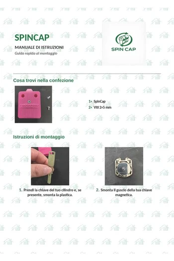 Cappucci chiave a cricchetto SpinCap per Disec di vari colori e compatibili con vari modelli di chiave